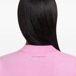 Abito stile T-shirt con logo ricamato in rosa Courrèges - donna 