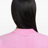 Abito stile T-shirt con logo ricamato in rosa Courrèges - donna 