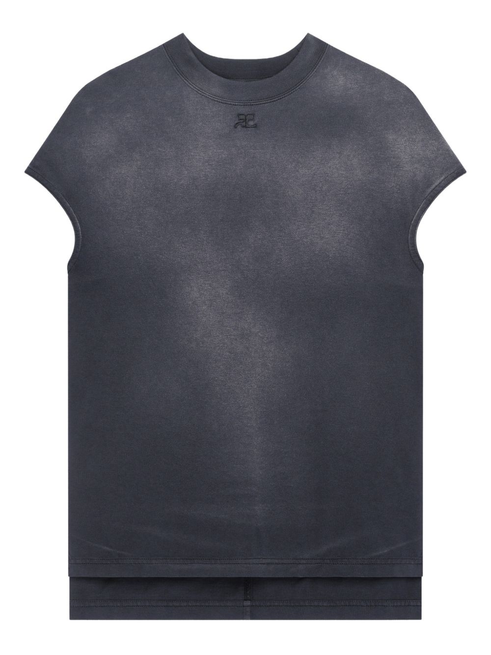 T-shirt con logo in nero Courrèges - donna 