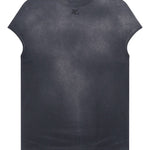 T-shirt con logo in nero Courrèges - donna 