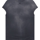 T-shirt con logo in nero Courrèges - donna 