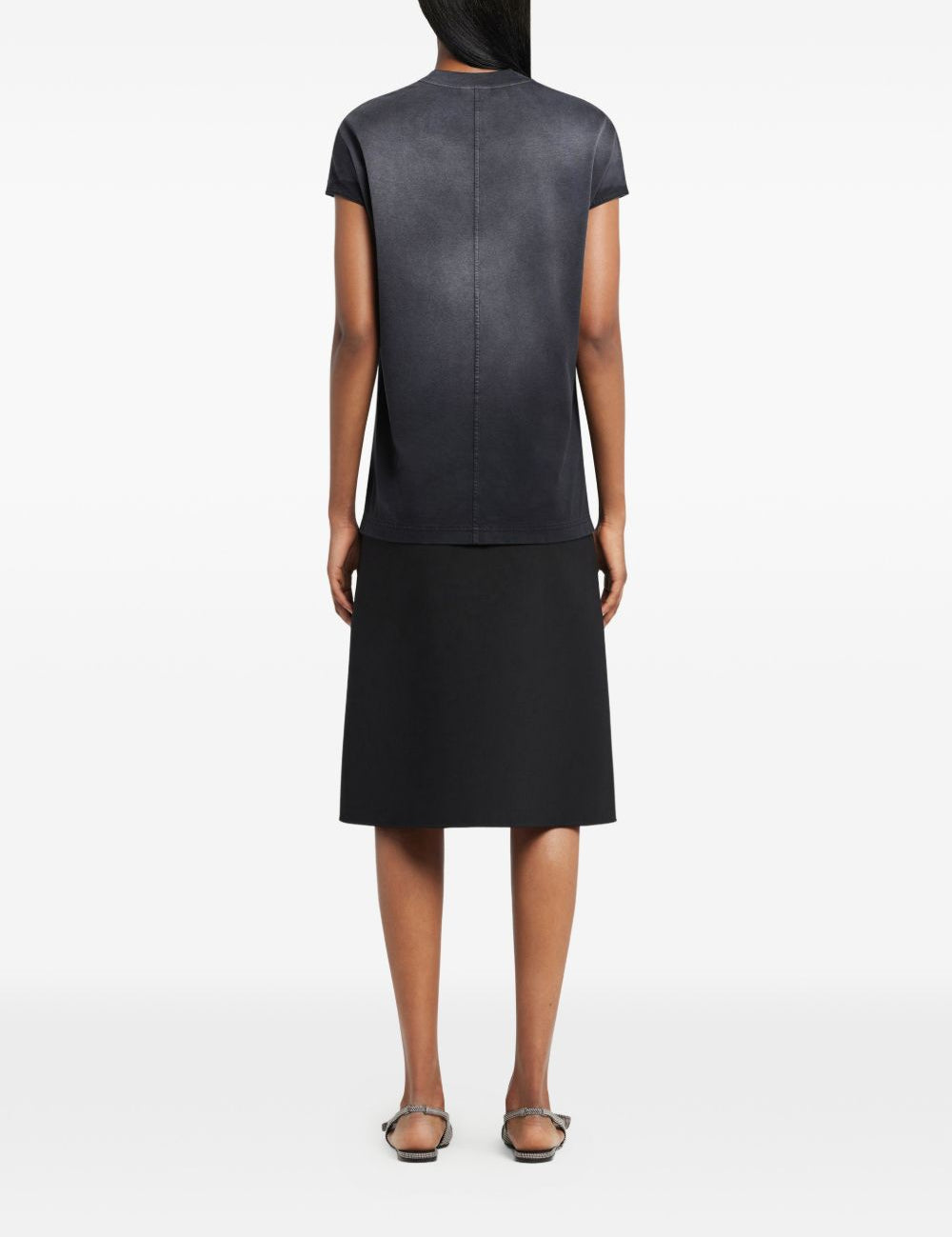 T-shirt con logo in nero Courrèges - donna 