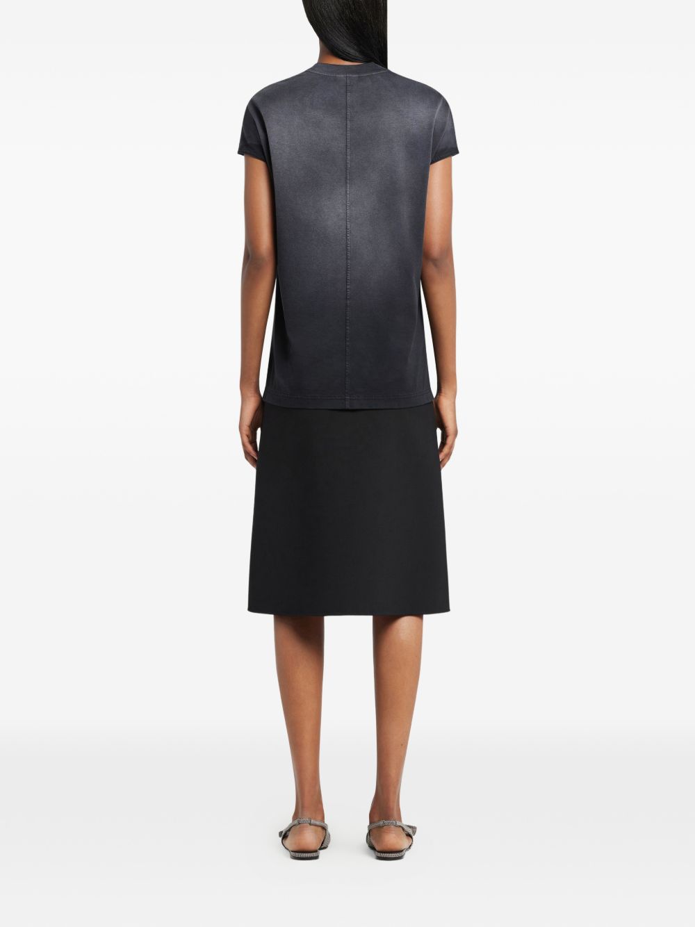 T-shirt con logo in nero Courrèges - donna 