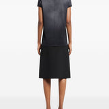 T-shirt con logo in nero Courrèges - donna 
