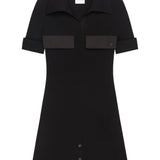 Abito midi a coste in nero Courrèges - donna 