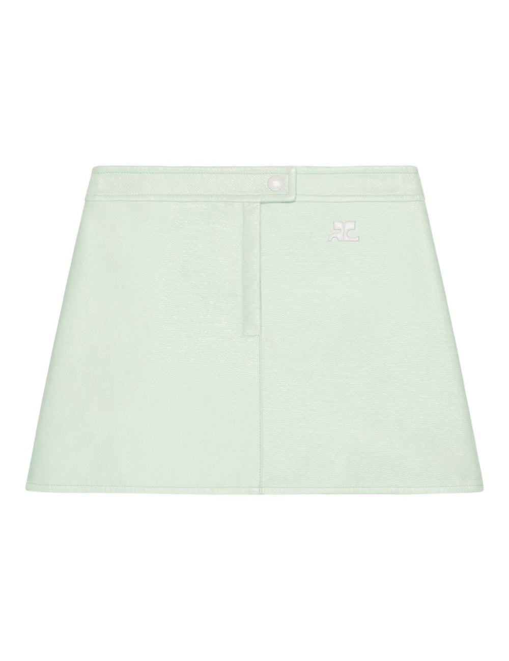 Minigonna Reedition con logo in verde Courrèges - donna 