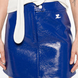 Gonna con logo in blu Courrèges - donna 