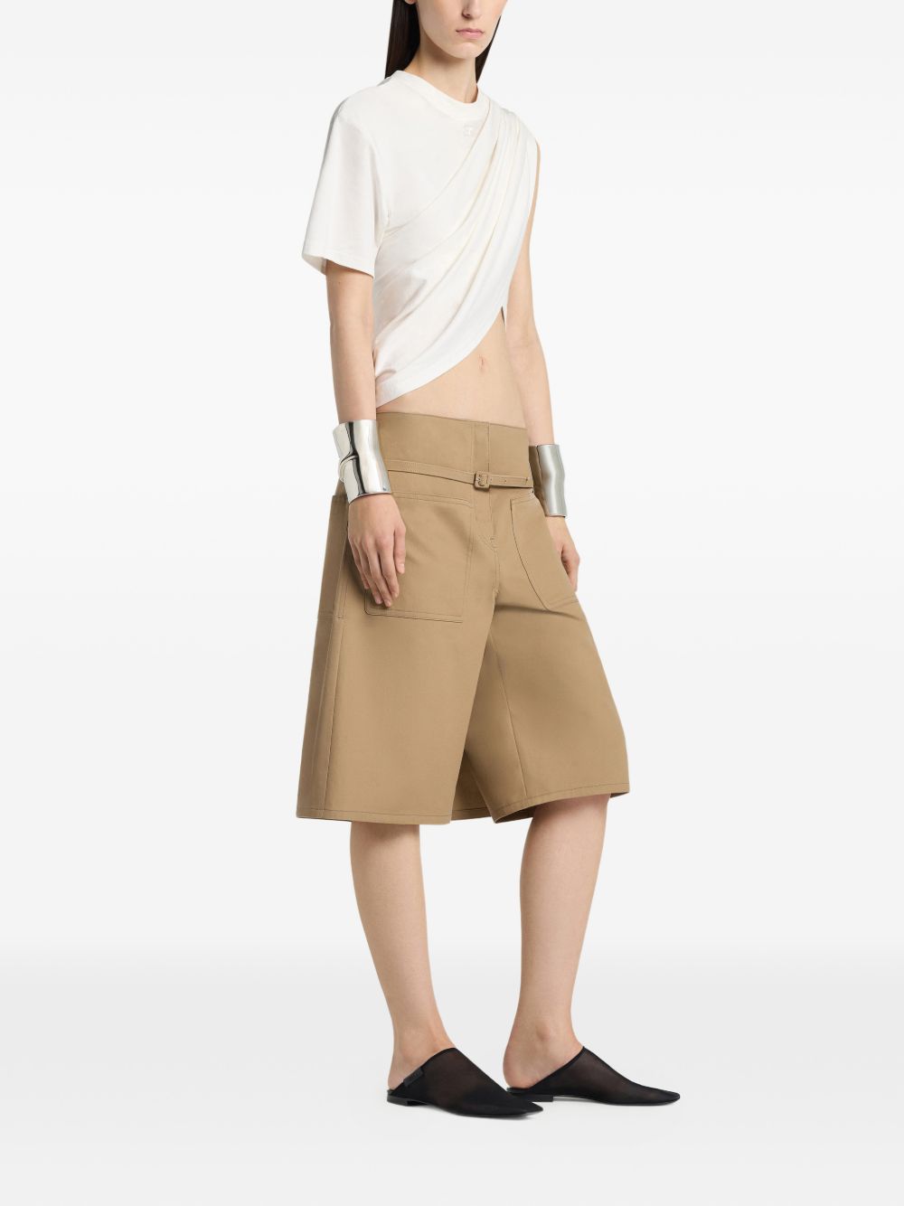 Shorts con cintura in beige Courrèges - donna 