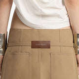Shorts con cintura in beige Courrèges - donna 