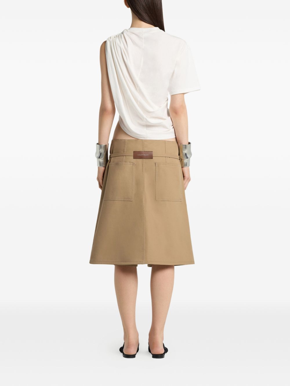 Shorts con cintura in beige Courrèges - donna 