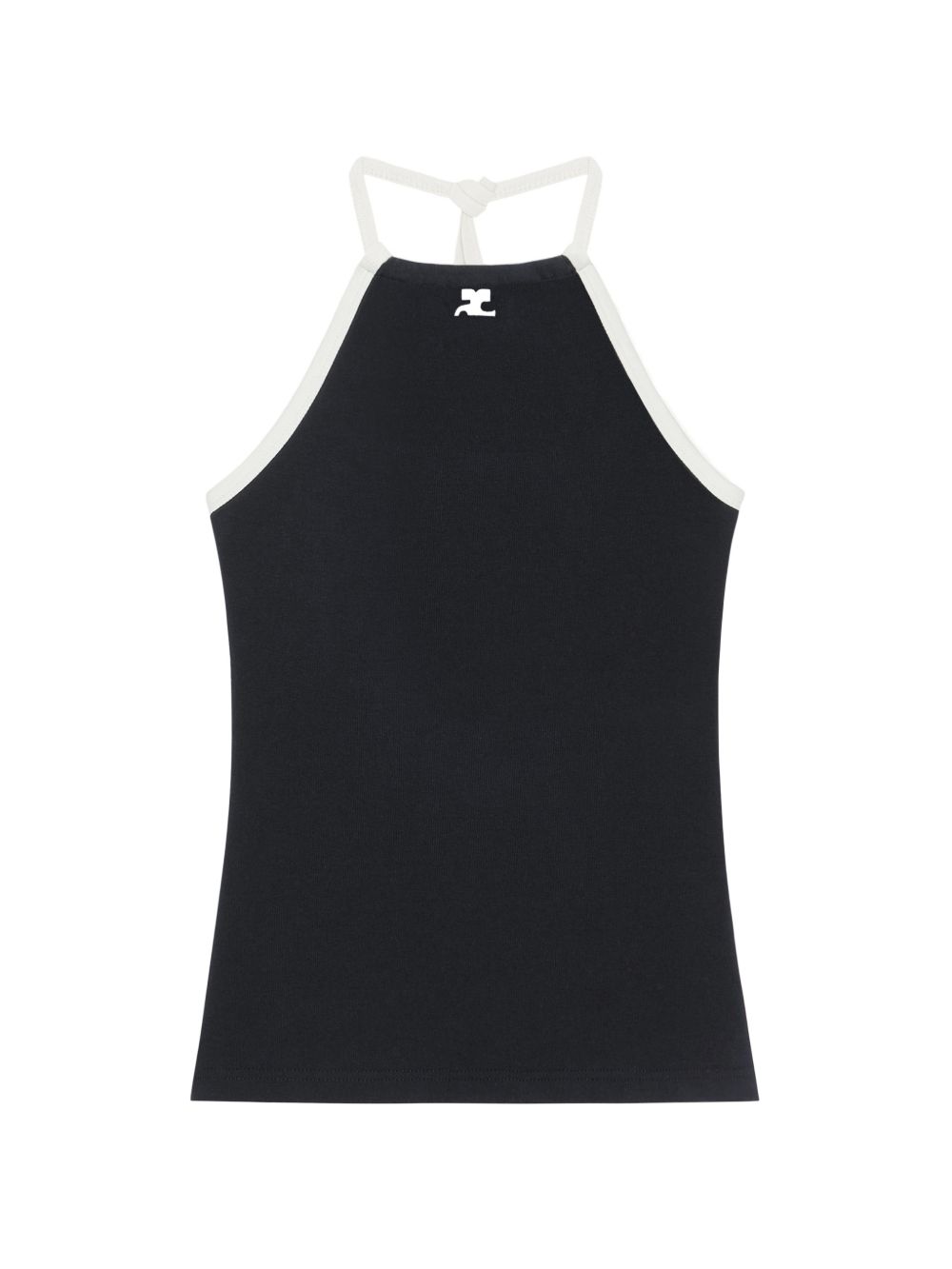 Canotta con nodo posteriore in nero Courrèges - donna 