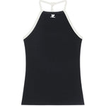 Canotta con nodo posteriore in nero Courrèges - donna 