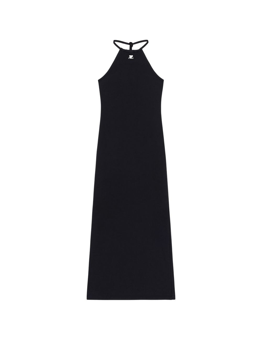 Abito midi con logo in nero Courrèges - donna 
