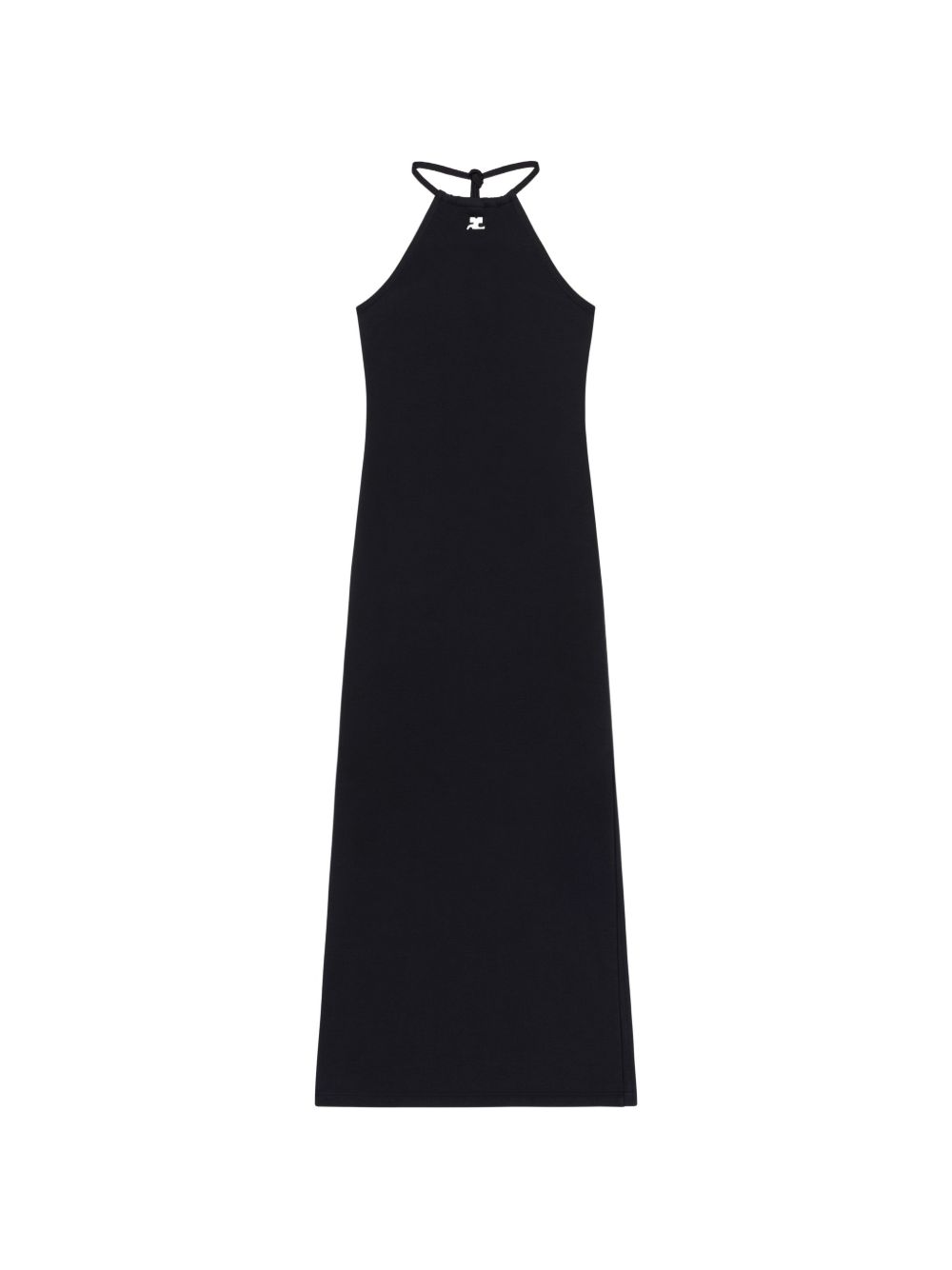 Abito midi con logo in nero Courrèges - donna 