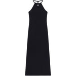 Abito midi con logo in nero Courrèges - donna 