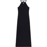 Abito midi con logo in nero Courrèges - donna 