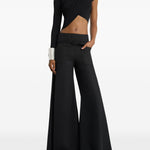 Top crop asimmetrico in nero Courrèges - donna 