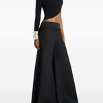 Top crop asimmetrico in nero Courrèges - donna 