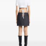 T-shirt crop con cut-out in bianco Courrèges - donna 