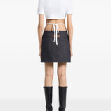 T-shirt crop con cut-out in bianco Courrèges - donna 