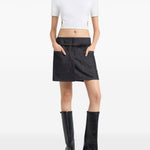 T-shirt crop con cut-out in bianco Courrèges - donna 