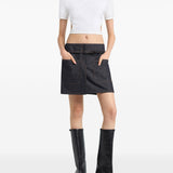 T-shirt crop con cut-out in bianco Courrèges - donna 