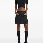 T-shirt con cut-out in nero Courrèges - donna 
