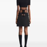 T-shirt con cut-out in nero Courrèges - donna 