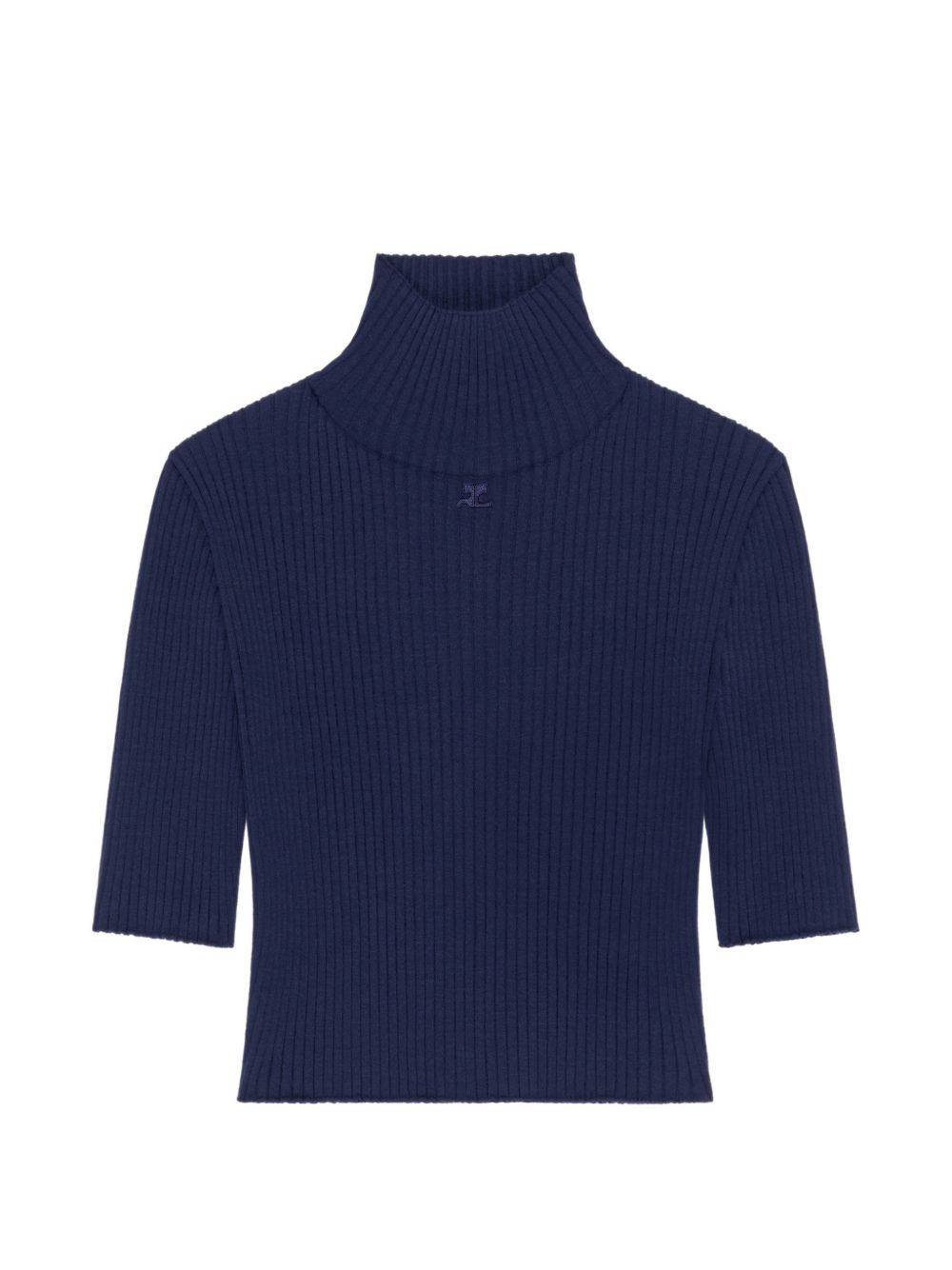 Top con logo in blu Courrèges - donna 