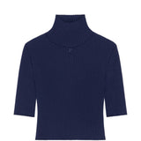 Top con logo in blu Courrèges - donna 