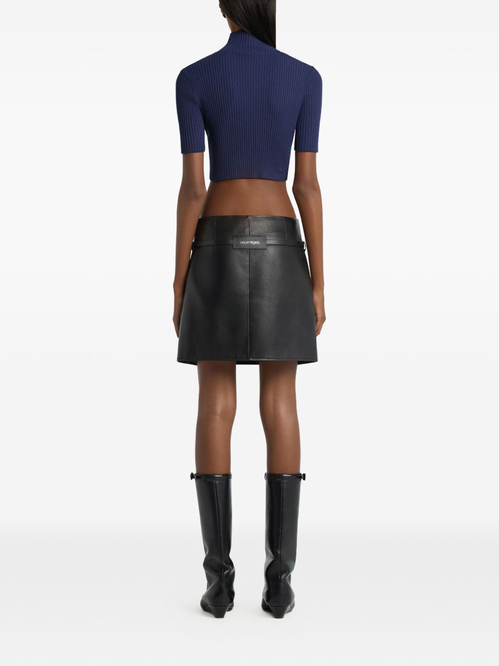 Top con logo in blu Courrèges - donna 
