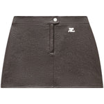 Gonna mini con logo in marrone Courrèges - donna 