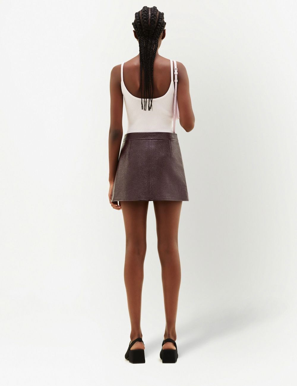 Gonna mini con logo in marrone Courrèges - donna 