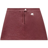 Minigonna Reedition con logo in rosso Courrèges - donna 
