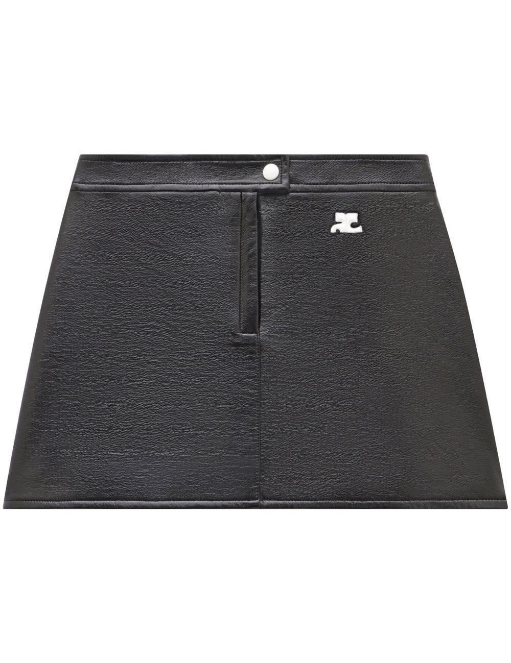 Minigonna Reedition con logo in nero Courrèges - donna 