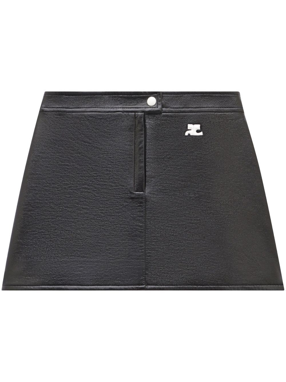 Minigonna Reedition con logo in nero Courrèges - donna 