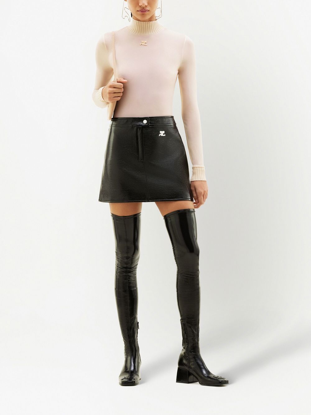 Minigonna Reedition con logo in nero Courrèges - donna 