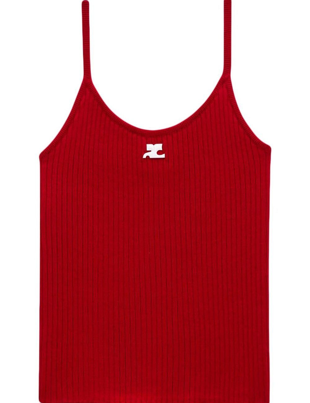 Canotta a coste Reedition in rosso Courrèges - donna 