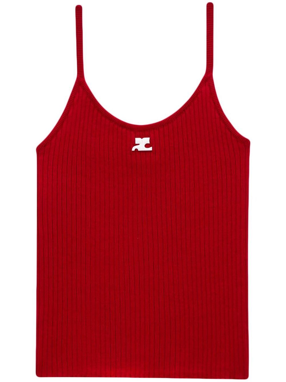 Canotta a coste Reedition in rosso Courrèges - donna 