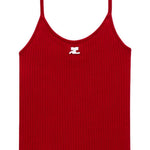 Canotta a coste Reedition in rosso Courrèges - donna 
