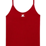 Canotta a coste Reedition in rosso Courrèges - donna 