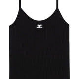 Canotta a coste Reedition in nero Courrèges - donna 