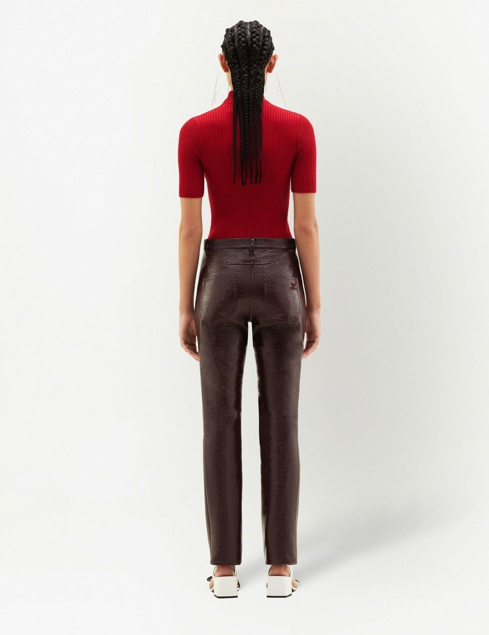 Maglione a coste Reedition in rosso Courrèges - donna 