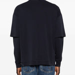 T-shirt a maniche lunghe in blu Darkpark - uomo 