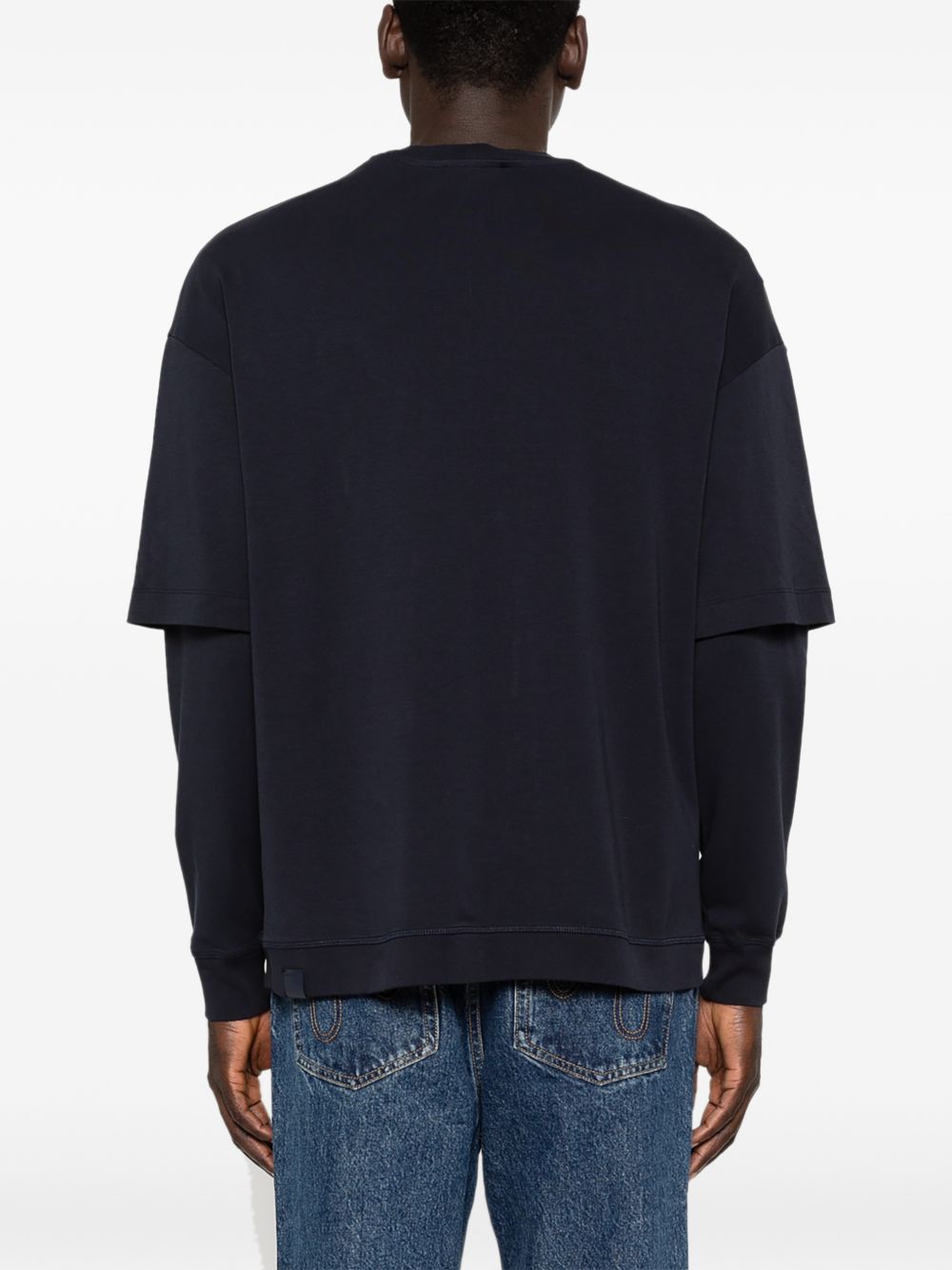T-shirt a maniche lunghe in blu Darkpark - uomo 
