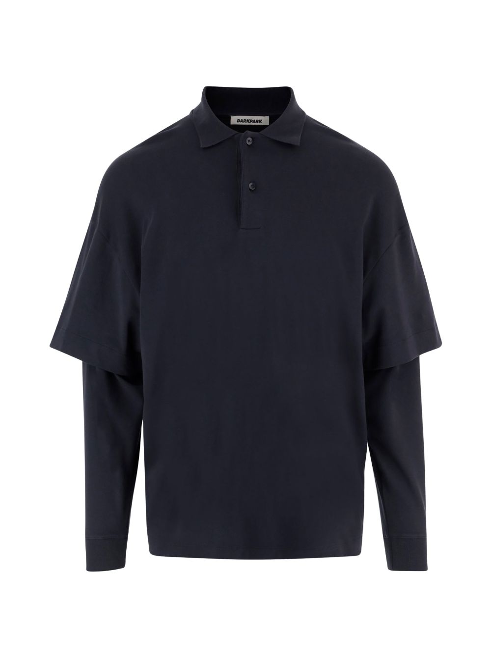 Polo zack con design a strati in nero  Darkpark - uomo 