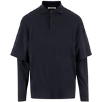 Polo zack con design a strati in nero  Darkpark - uomo 