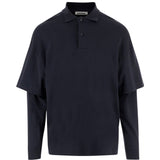 Polo zack con design a strati in nero  Darkpark - uomo 