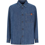Camicia denim con tasca applicata keanu in blu Darkpark - uomo 