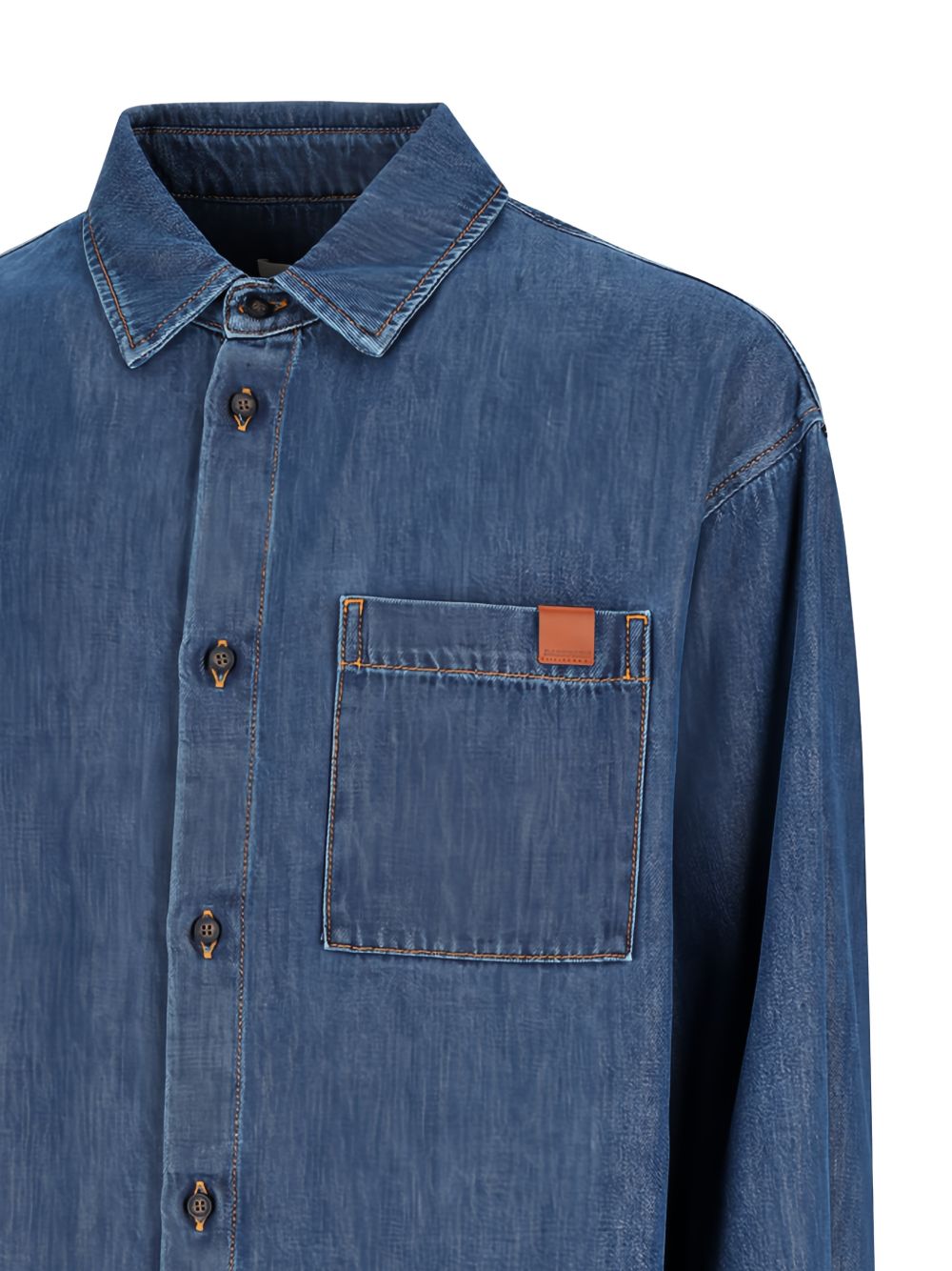 Camicia denim con tasca applicata keanu in blu Darkpark - uomo 